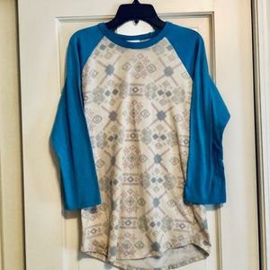 LuLa Roe Randy style baseball tee size S